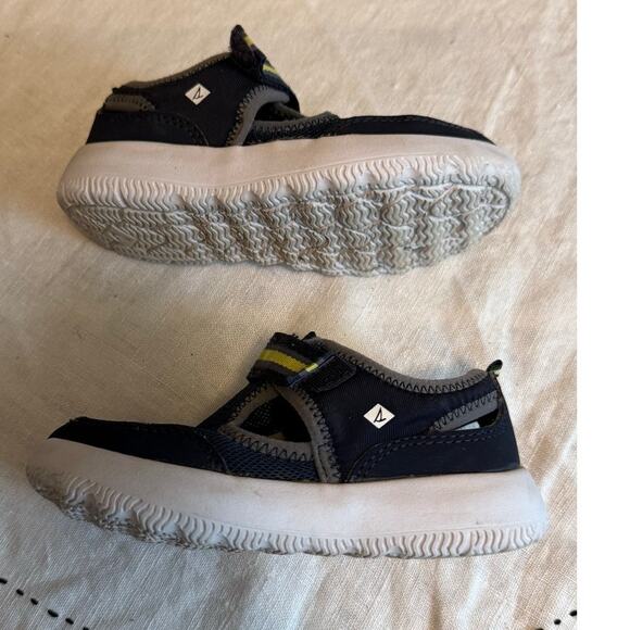 Sperry Coastal Break Sandal Mesh Water Shoe Boys Size 8 Blue Adjustable Strap - Picture 4 of 9